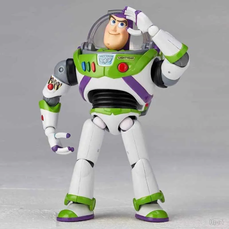 Kaiyodo original revoltech cowboy policial anime figura jessis woody ver 1.5 buzz lightyear 2.anime figuras de ação brinquedos para meninos
