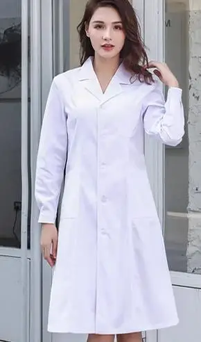 Ropa de trabajo médica, uniformes de enfermería, abrigo de laboratorio, 100% algodón