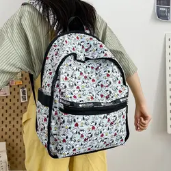 Snoopy Cartoon di bell'aspetto carino moda nicchia Versatile borsa da scuola stampata Graffiti studente zaino zaino leggero