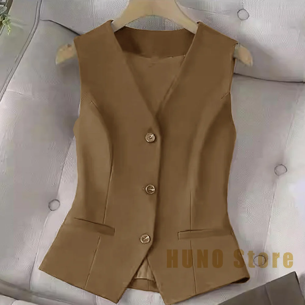 

Women's Suit Formal Wear Commuter Vest Slim Fashion Single-breasted V-neck Inside and Outside Wear Four Seasons