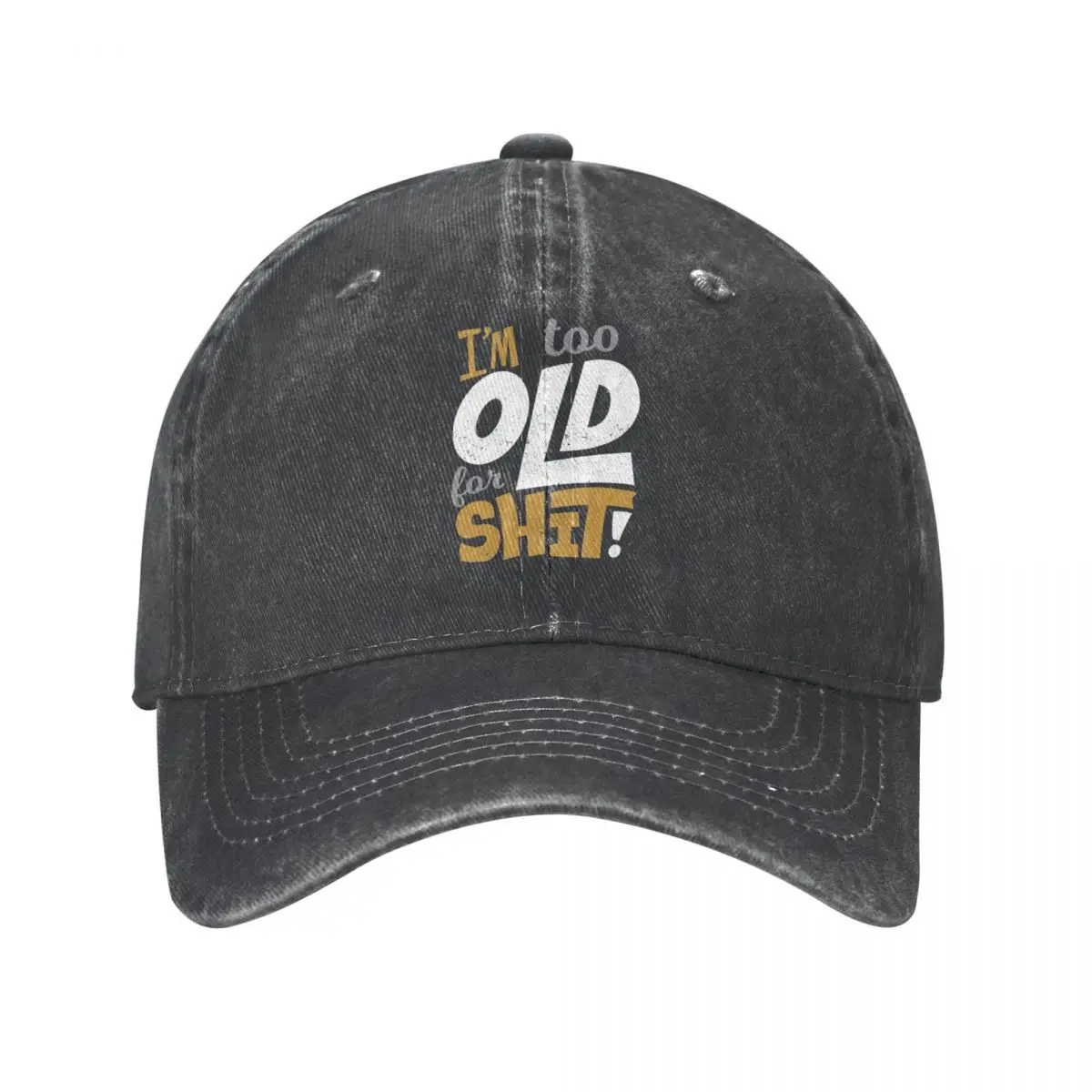 Vintage Too Old For This Shit Funny Baseball Cap for Men Women Distressed Washed Sun Cap Lethal Weapon Running Golf Hats Cap