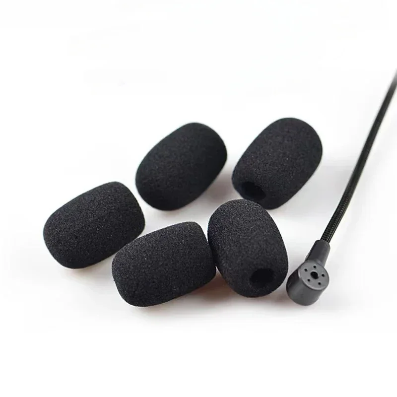 

50PCS Microphone Replacement Foam Microphone Windscreen Headset Cover Telephone Headset Mic Cover Windshied Headset Foam