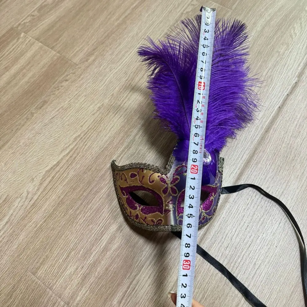 Rhinestone Half-Face Lace Mask Seductive Style Cosplay Feather Mask Fancy Prom Masquerade Masquerade Ball Mask Women's Event