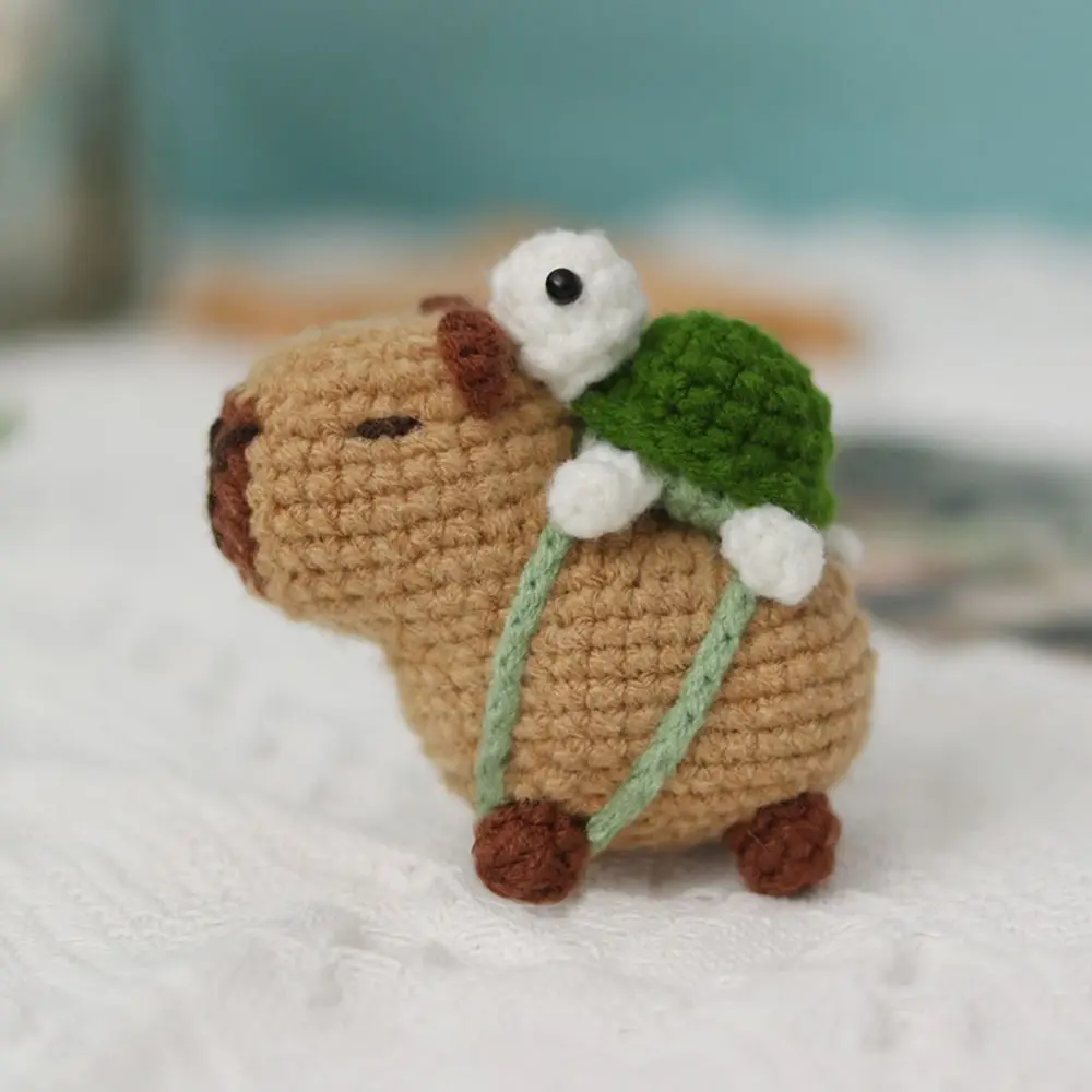 New Beginner Crochet Stuffed Animal Kit with Crochet Hooks DIY Set Capybara DIY Crochet Kit Handmade Guinea Pig Yarn Set Kit