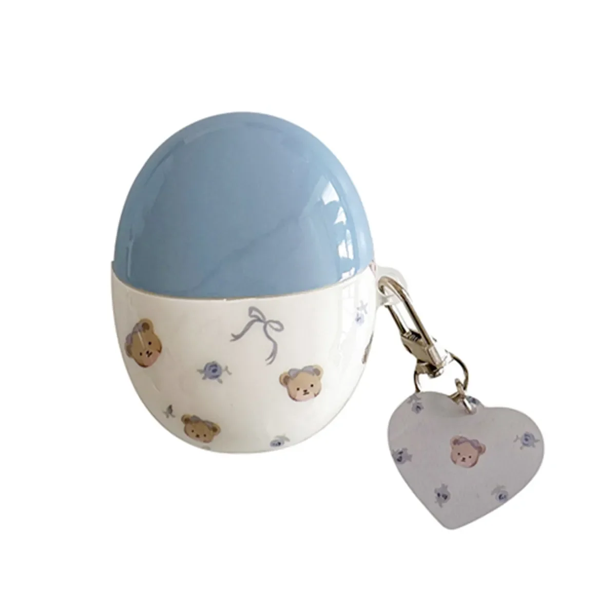 جراب سماعة أذن بتصميم دب لهاتف هاواوي فريبودز 5 ، جراب سماعة مع سلسلة مفاتيح ، تصميم كرتون لطيف ، هدية للنساء والفتيات