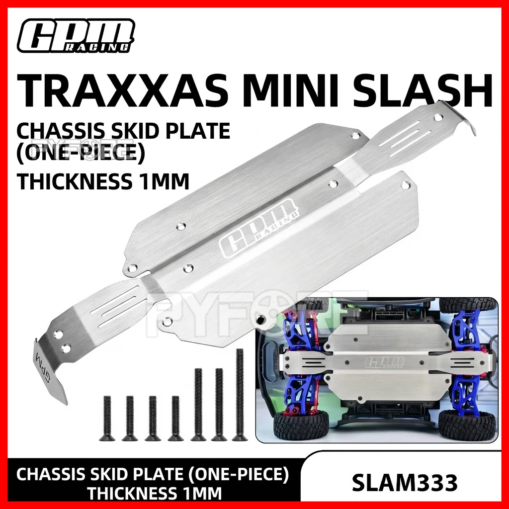 

GPM TRAXXAS Stainless Steel Chassis armor Skid Kit Mini Slash SLAM333 108164-1