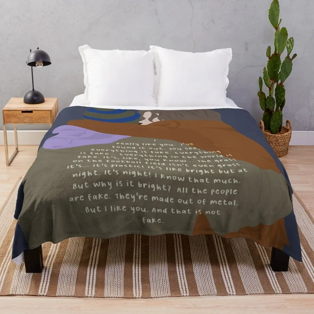 

i like you. and that is not fake. Throw Blanket Multi-Purpose Sofa Blankets blankets ands Hairy For Baby Plaid Blankets