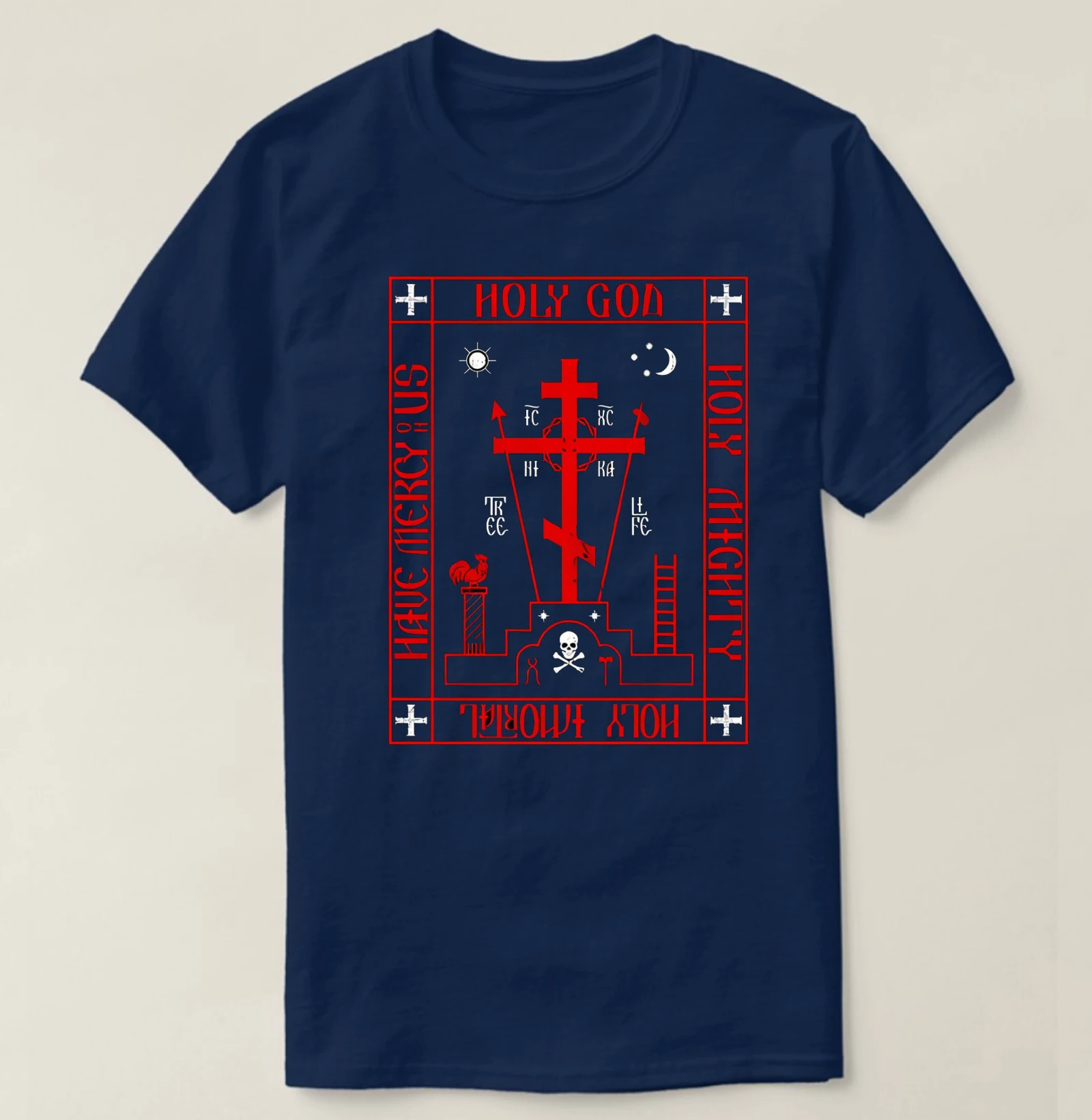 Christian Orthodox Calvary Cross T-Shirt New 100% Cotton O-Neck Summer Short Sleeve Casual Mens T-shirt Size S-3XL