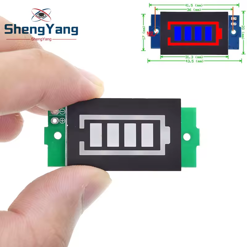 TZT 1S 2S 3S 4S Single 3.7V Lithium Battery Capacity Indicator Module 4.2V Blue Display Electric Vehicle Battery Power Tester