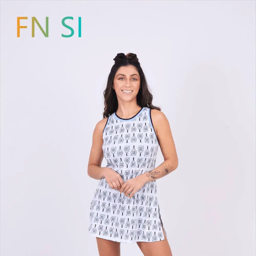 Fn si tênis de praia vestido de golfe moda conjunto com shorts para mulher casual badminton tênis vestidos de fitness ao ar livre