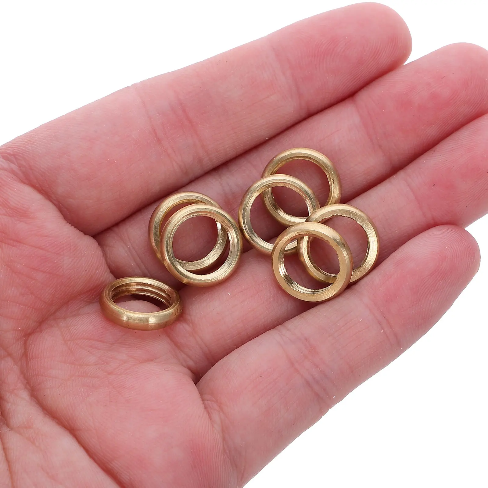 20Pcs Brass Washers M10 Internal Thread Locknuts Lamp Repair Parts Lighting Fixture Fasteners DIY Lamp Hardware Collar Rings