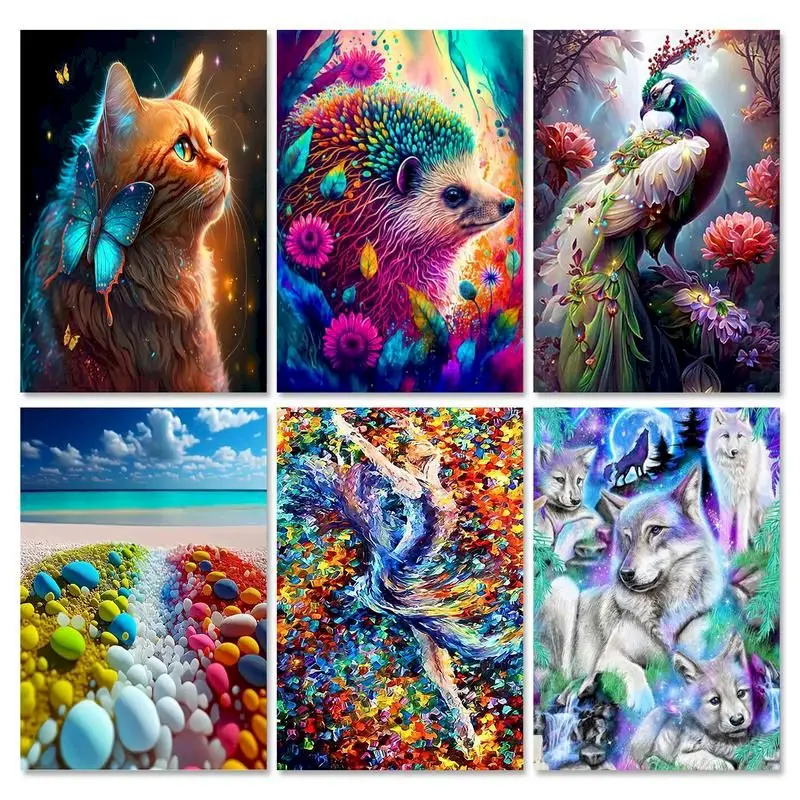 

GATYZTORY 5D Diamond Painting Kit Animal Embroidery Sale Butterfly Cats Pictures Of Rhinestones Handicraft Mosaic Decor For Home