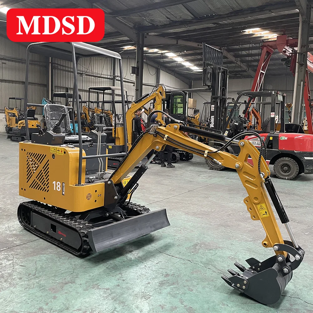 Mini Crawler Excavator 0.8-2 Ton Tracked Diesel Small Digger Compliant Ce Epa Euro 5 For Garden & Small Construction