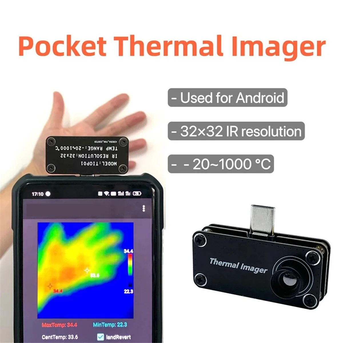 A79G Phone External Infrared Imaging Mini Infrared Thermal Imager Device Tiny Thermal-Imaging Camera for Android Mobile Phone