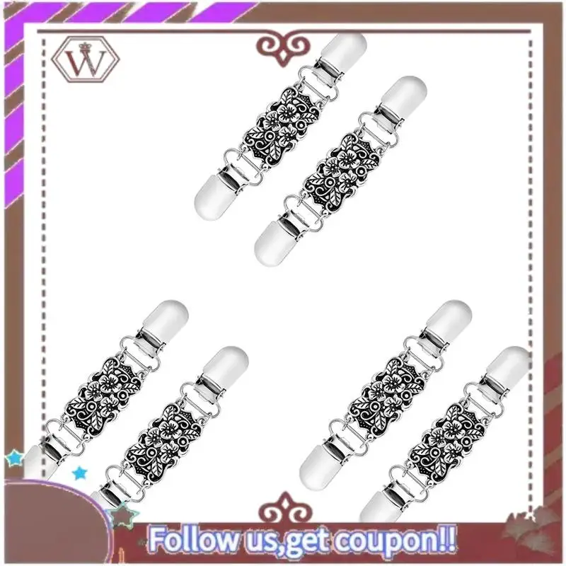 

A95D-6 PCS Retro Sweater Shirt Clips Cardigan Collar Clips Dresses Shawl Clip For Women Girls, Style 1