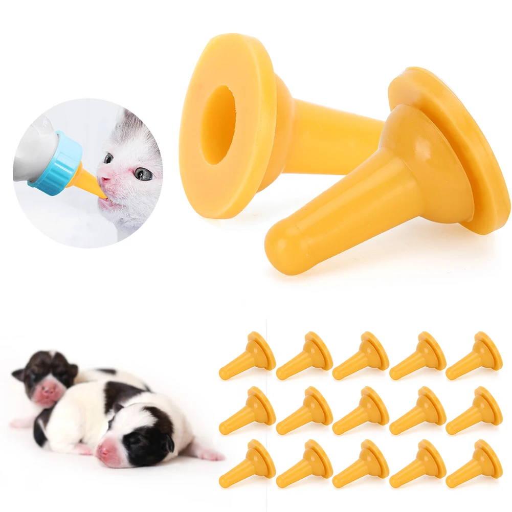 15pcs Feeding‑bottle Soother Pet Cat Dog Silicone Safety Soft Nurse Feeding Bottle Feeder Soother Accessory For Home