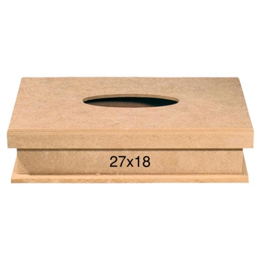 F792 Klıneks Napkin Holder, Dyeable Raw Wood Mdf Napkin Holder