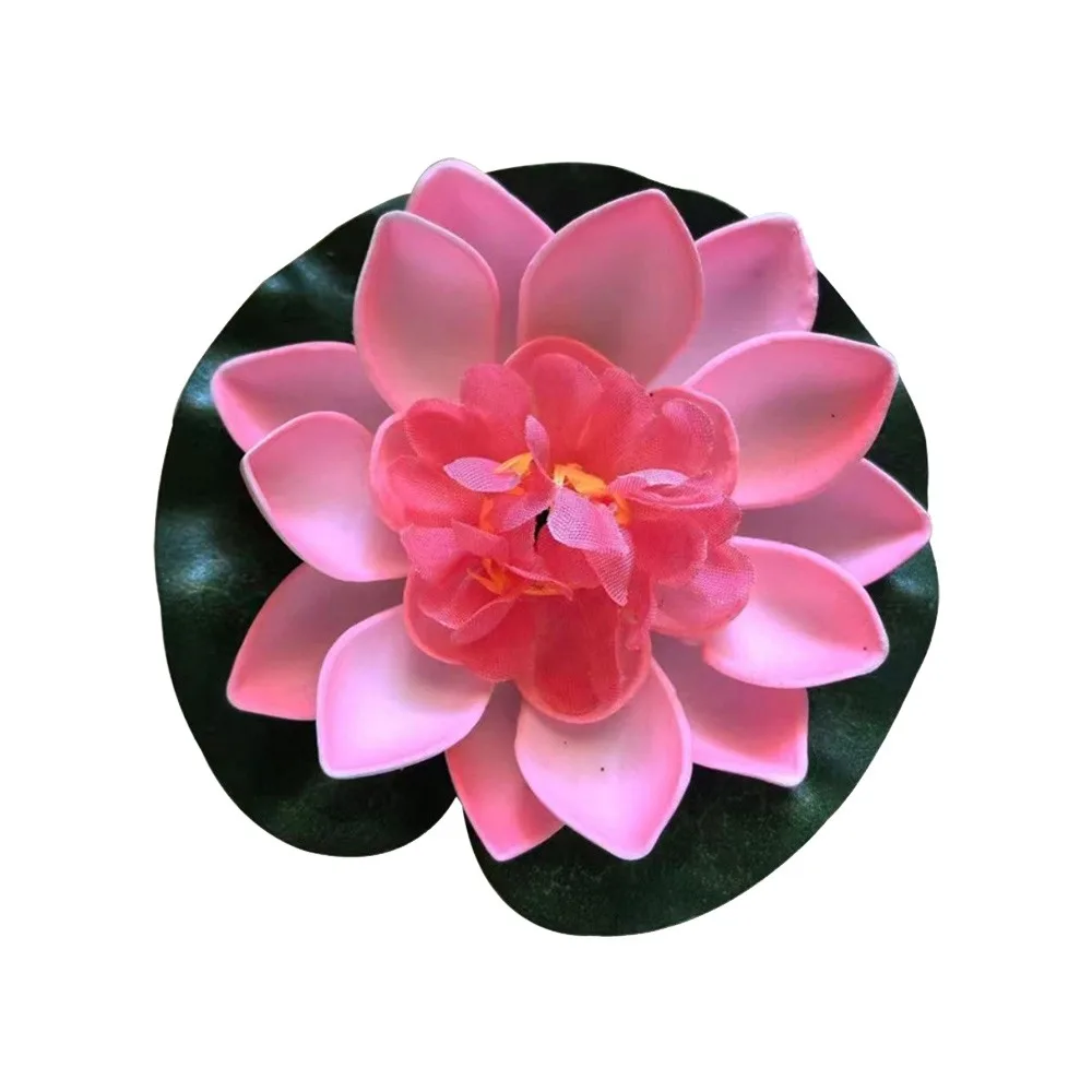 Lily Leaf Artificial Lotus Plant Micro Landscape Water-Resistant Floating Water Lily Colorful Soft Flexible