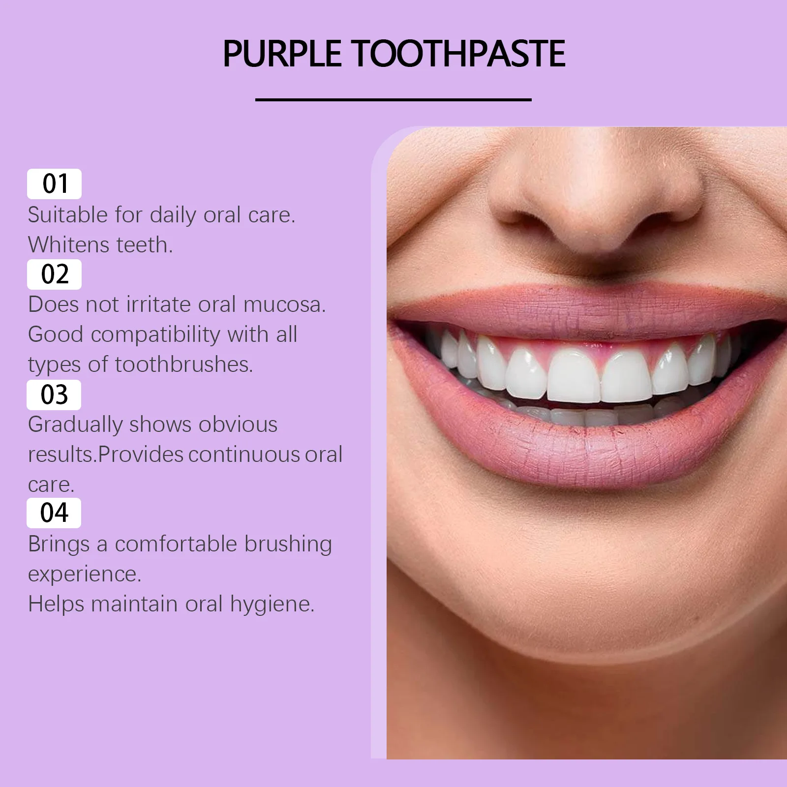 Dentifrice البنفسجي بلا فلور، Saveur de menthe fraîche، بلانشيمينت دي دنتس، صيغة ناتوريل، nettoyage en profondeur