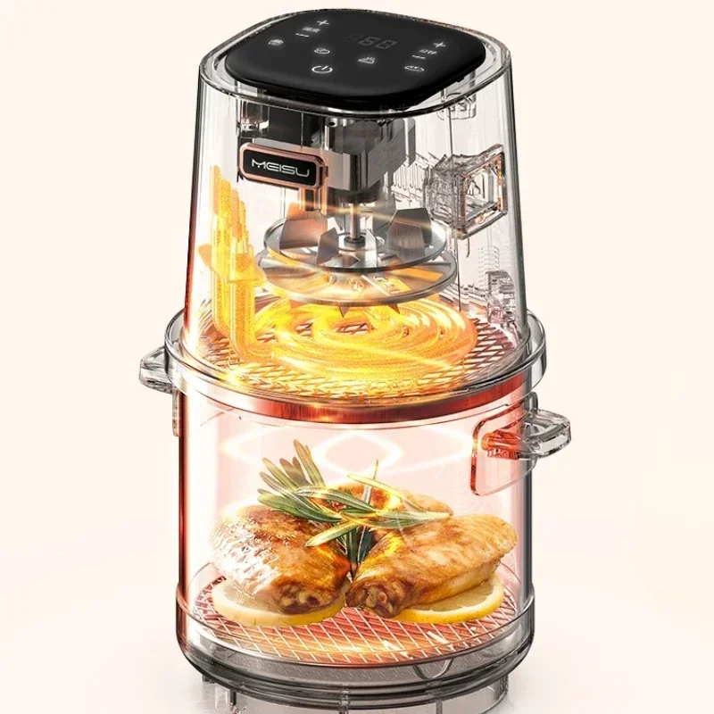 Mini Air Fryer 220V 1.8L Capacity Visual Transparent Glass Small for One Person фритюрница friteuse à air  freidora de aire