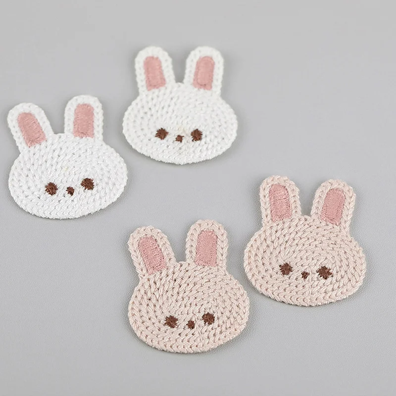 10 Pcs Little Bear Rabbit Cute Chicken Cat Cartoon Embroidered Cloth Sticker Bag Hair Woolen Sweater Shoes and Socks Accessories