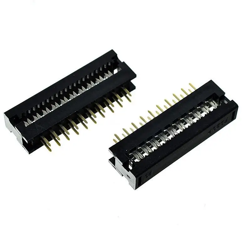 10PCS FD Crimp Terminal, FD Plug Flat Cable Header 6P-50P DC4 2.54mm, PCB Mount Connector