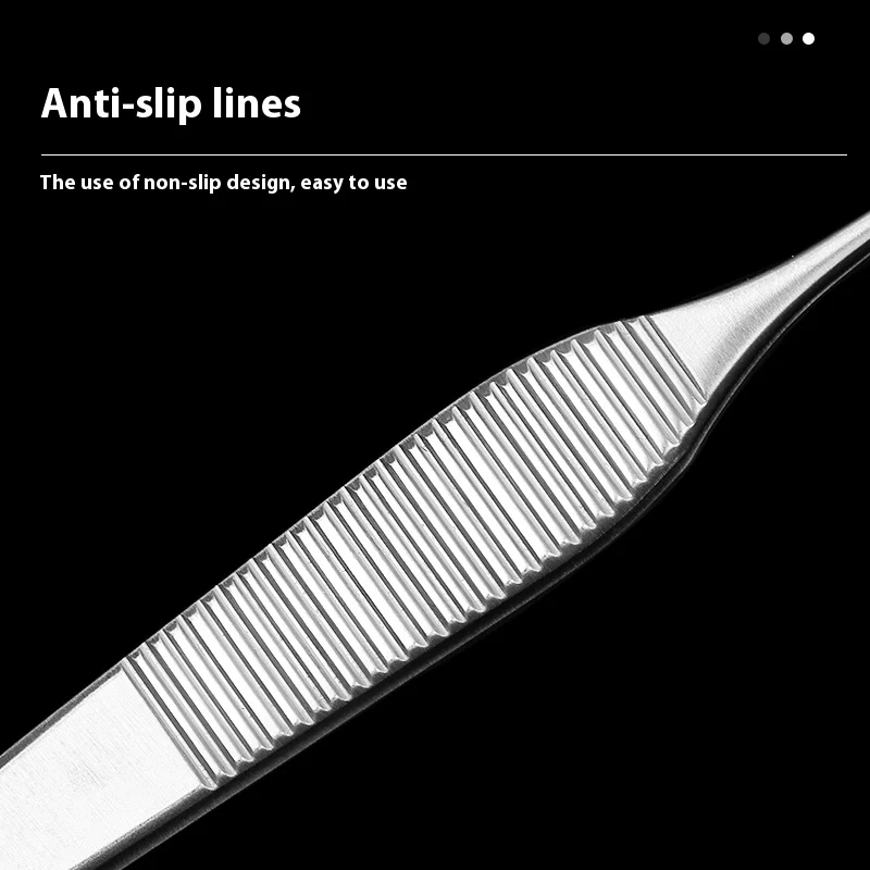 Pęseta do tkanek okulistycznych 12,5 cm Kleszcze platformowe z haczykiem Bez haczyka Instrument okulistyczny Stal nierdzewna