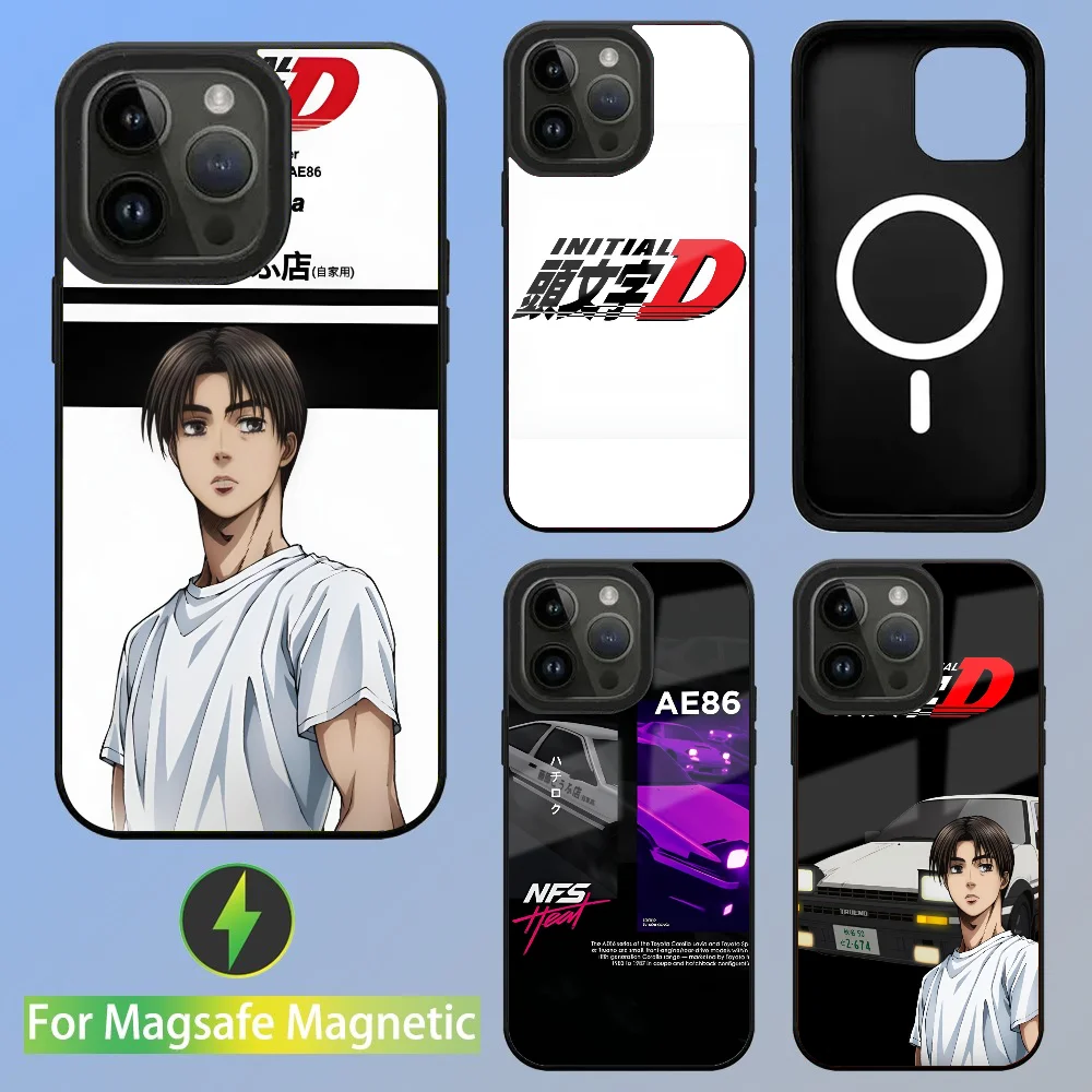 Japan Anime I-Initial D Takumi Phone Case For IPhone 16 15 14 13 Pro Max 11 Mini Alex Mirror For Magsafe Wireless Charging Cover