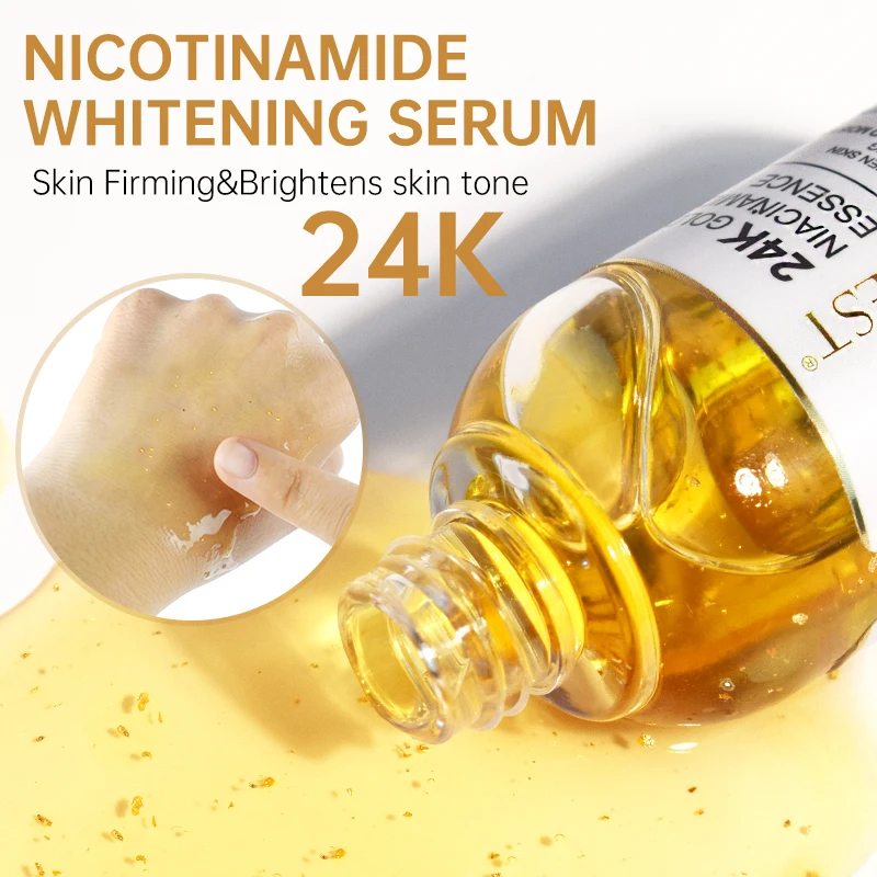 Niacinamide Serum Hyaluronic Acid for Face Brightening 24K Gold Serum Lifting Moisturizing Facial Skin Care Products AUQUEST