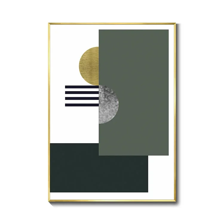 

z Home Decorative Abstract Porcelain Wall Art Poster Acrylic Print Geometric Crystal Glass Painting