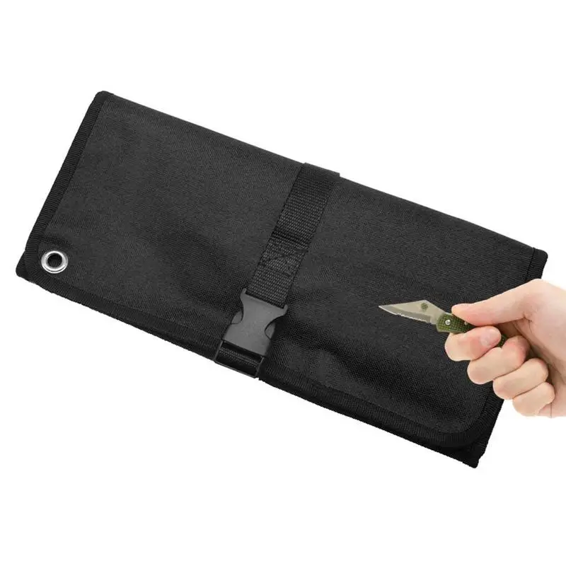 

Pocket Tool Roll Organizer 10 Pockets Heavy Duty Pocket Tool Roll Holder Wrench Roll Up Bag Multi-Purpose Tool Roll Organizer