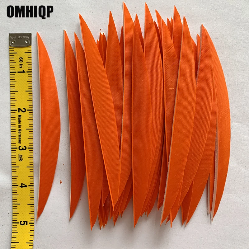 50Pcs 5Inch Banan Shape Arrow Feathers Natural Turkey Plumes Archery Fletches Vanes Hunting Accessories