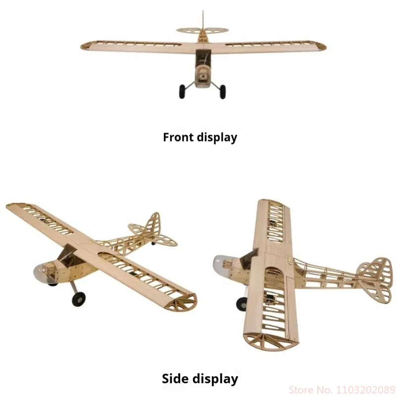 Avión eléctrico con control remoto, 1,2 m, 30e, ala fija de cuatro canales, J3, Animal joven, modelo de madera ligera, Material Diy