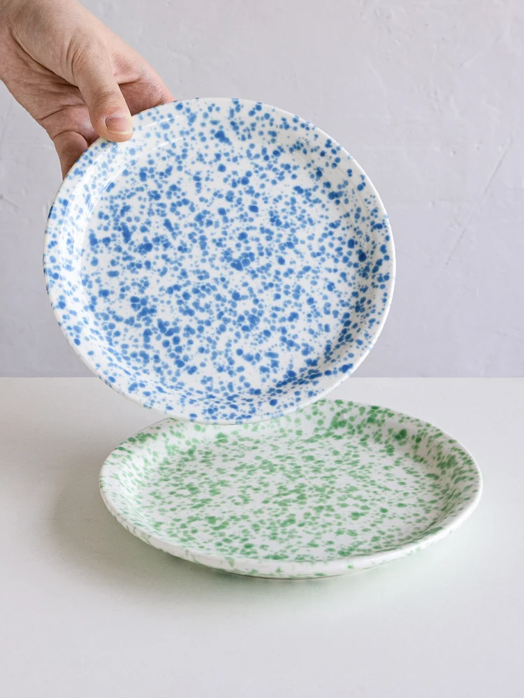 

Korean Sle Cerc Dert Plate Splaed Ink French Fries Chien Wings Plate Slight Defect round ape Universal Diware