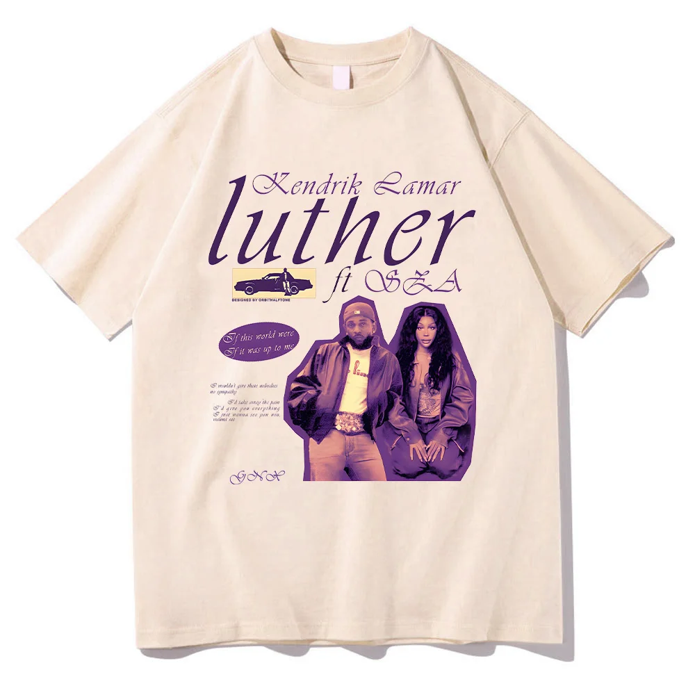 SZA كندريك لامار التي شيرت لوثر ألبوم جديد تيز الرجال النساء Harajuku خمر للجنسين القطن ملابس عالية الجودة مروحة الهدايا تي شيرت #1