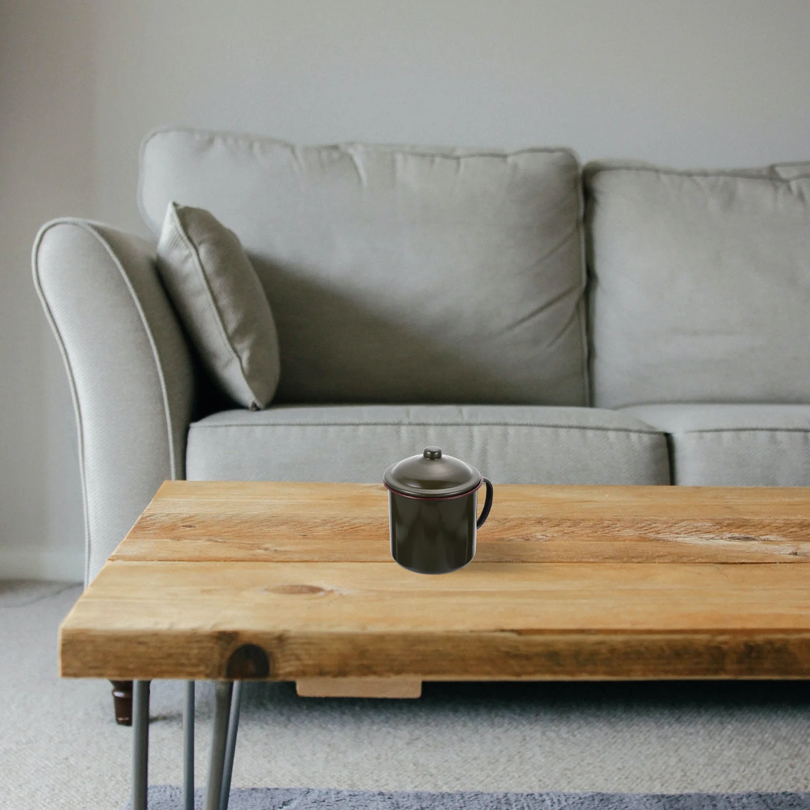 

1Pcs Unique Enamel Water Cup Retro Iron Mug Heat Resistant Easy Clean Drinking Cup for Home Office Restaurant Decor