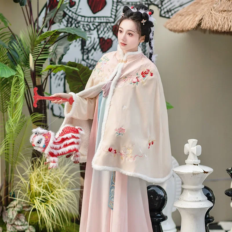 

Small fresh cloak shawl coat hanfu women's autumn and winter short cape winter