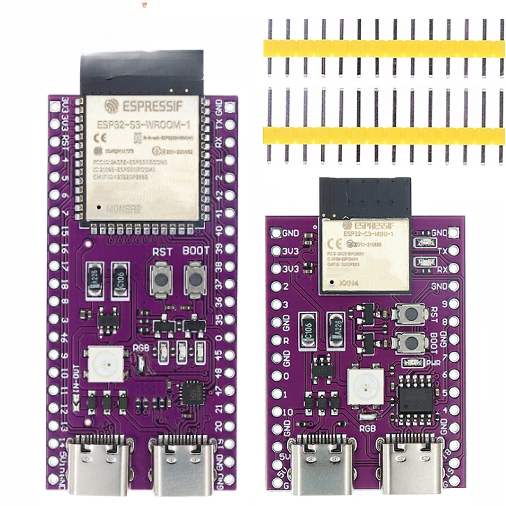 ESP32 ESP32-C3 ESP32-S3 Dual Type-C Development Board CORE Board ESP32-C3-DevKitM-1 ESP32-C3-MINI-1 ESP32-S3-DevKit C N16R8