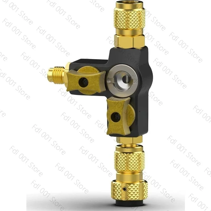 VC2G A2L Compatible HVAC Valve Core Removal Tool 1/4" Dual Valve Sight Glass 20 Microns Vacuum-Rated