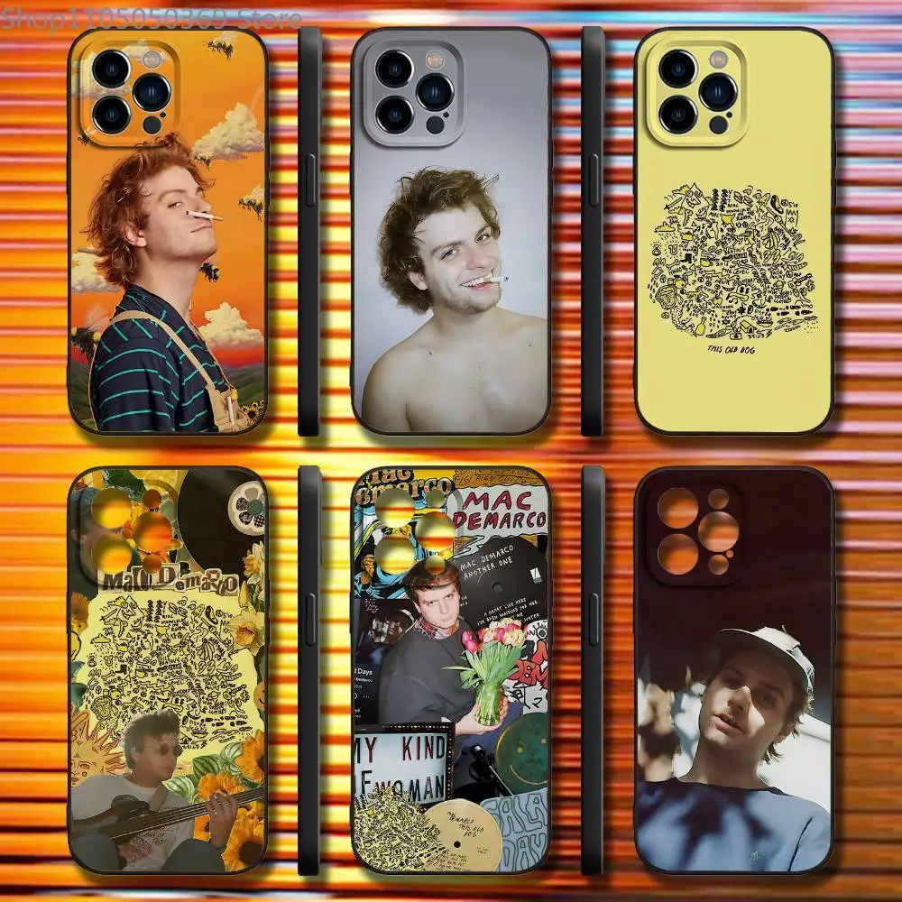 Funda de teléfono Mac D-DeMarco Singer para iPhone 17,16,15,14,13,12,11,Pro,Max,Plus,X,XS,SE4,E,Mini,funda negra suave