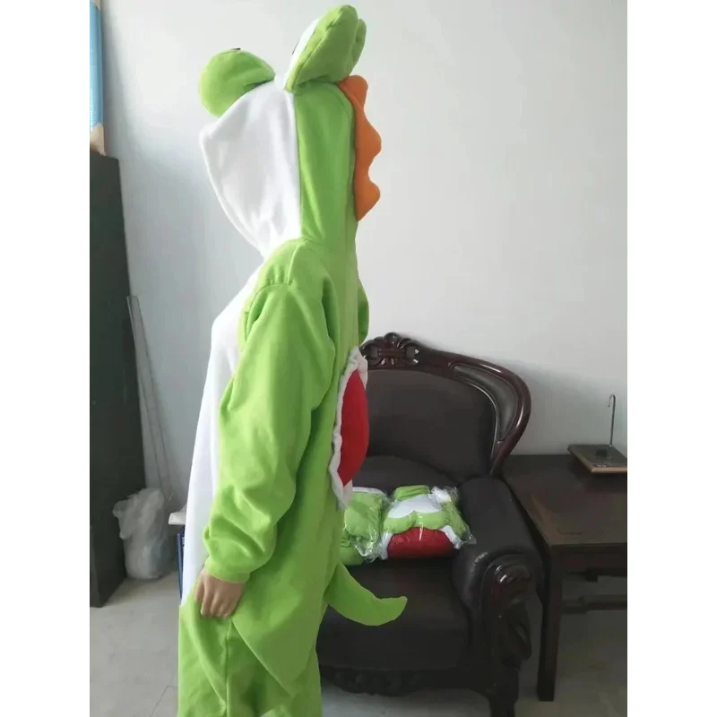 ♛2026♛ Pijamas adultos de desenho animado Pijama Kigurumi Yoshi Fantasias de cosplay Roupa de dormir de animal Pijama masculino❤