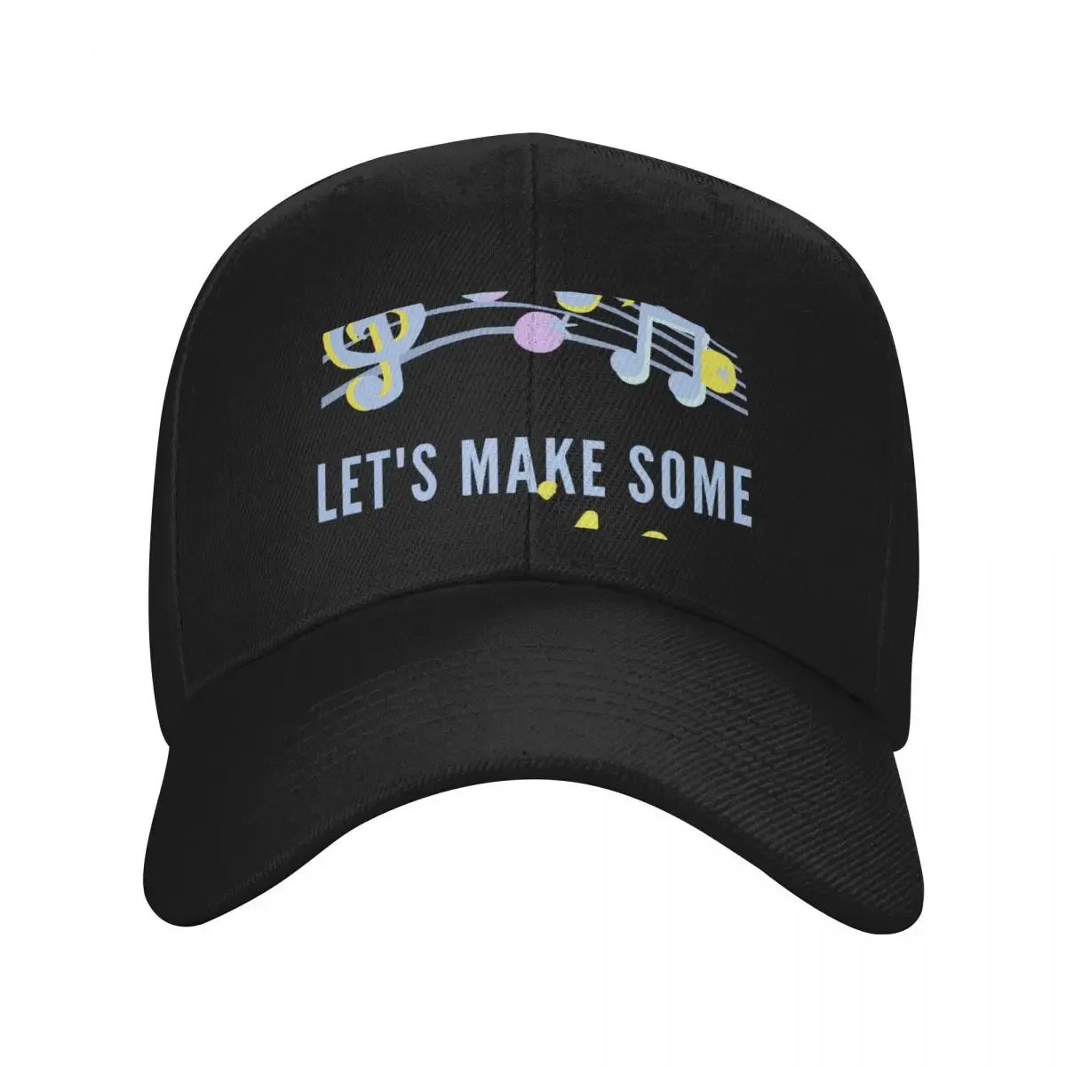 男性と女性のための音楽的なTシャツデザインの野球帽、大きなサイズの帽子、豪華な帽子、贅沢