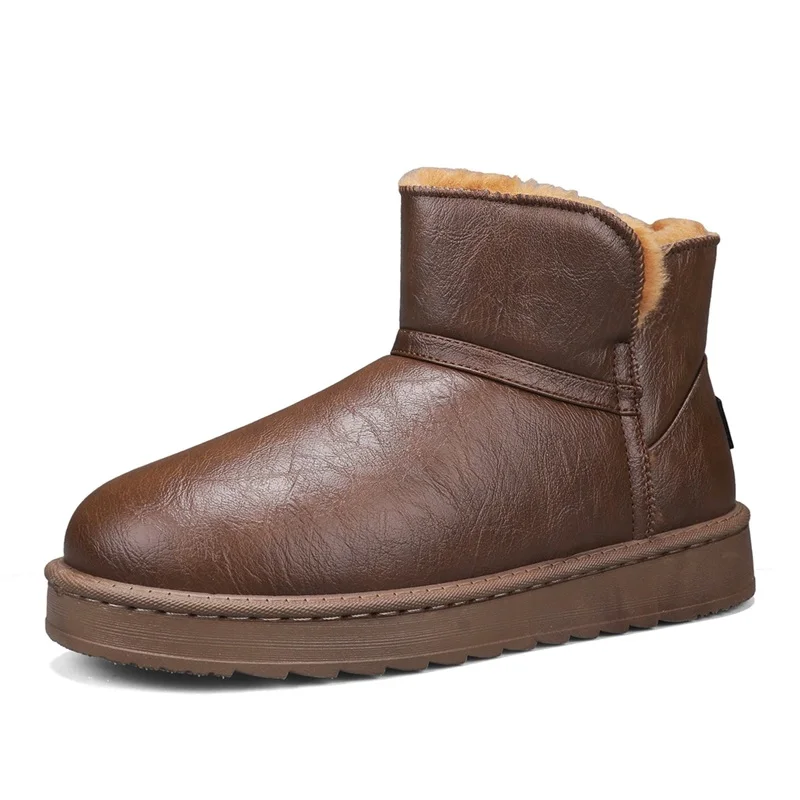 

High-top shoes for men with a smooth surface; snow boots