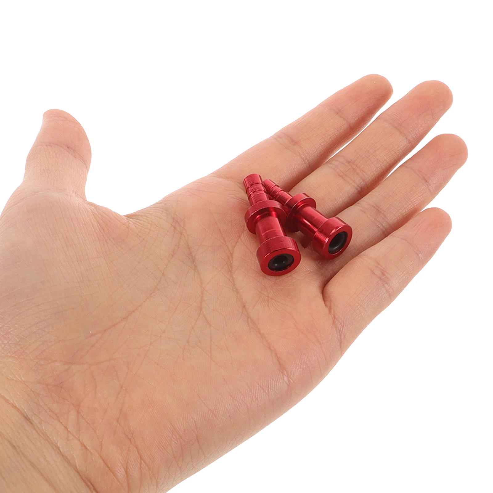 2Pcs Bike French Nozzle Adapter Aluminum Tubeless Tire Valve Caps Cycling Air Nozzle Easy Installation Stylish Design