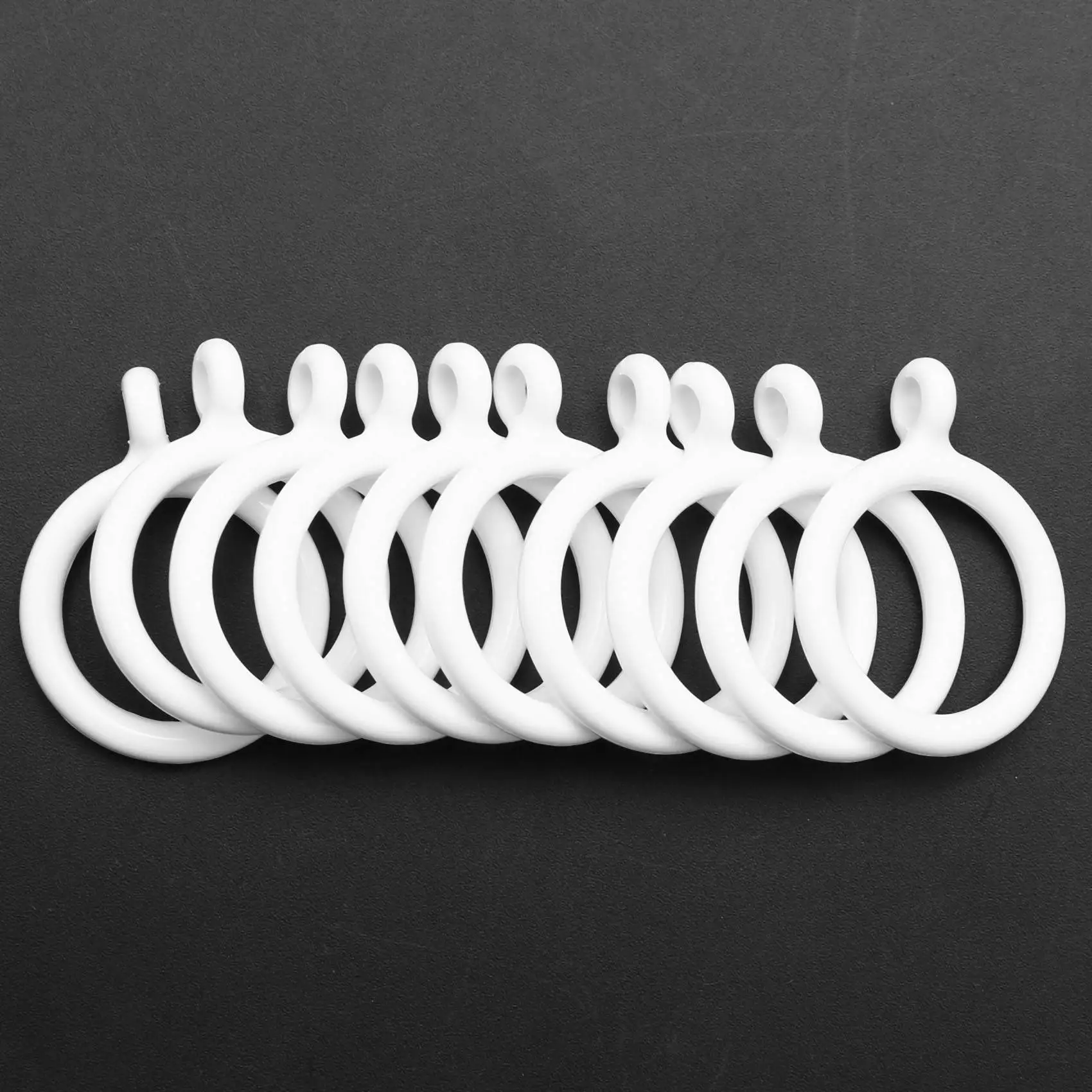AS60-20X White 25Mm Inner Plastic Curtain Rings