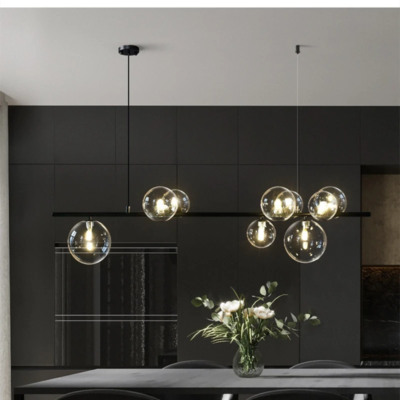 Magic Beans glass ball pendant light Nordic long pendant light Dining Room LED Shop Bar Hanglamp Bedroom cafe decor light