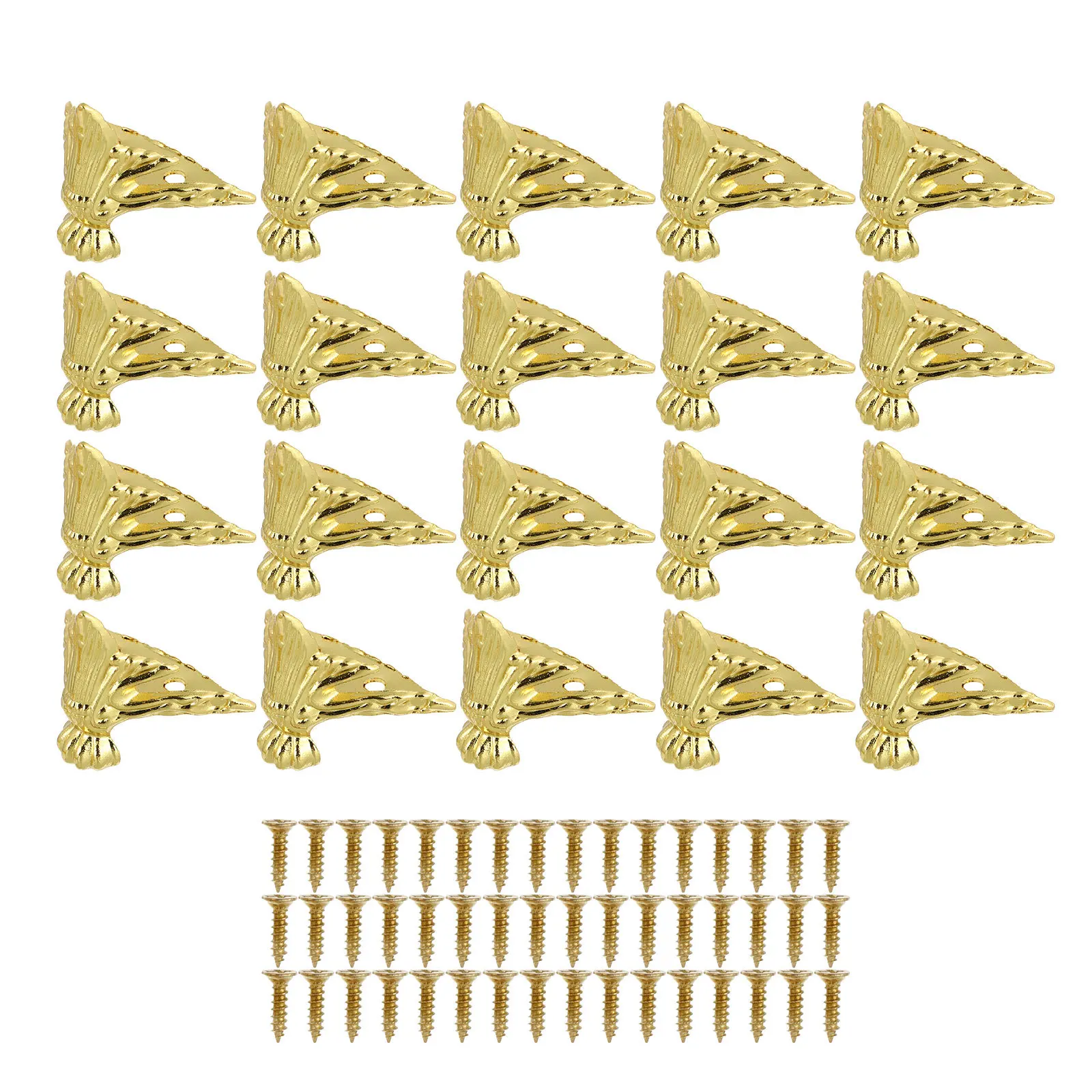 

20 Pcs Furniture Foot Decoration Vintage Wood Case Leg Feet Decorate Zinc Alloy