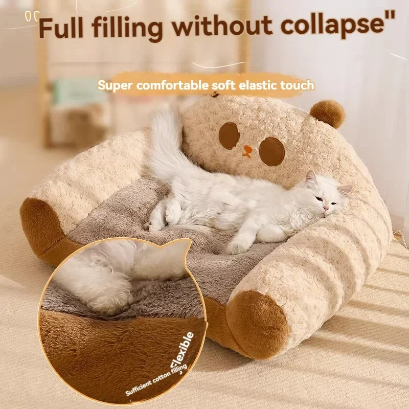 Dog Sleeping Nest Winter Warm Dog Bed Cat Bed Pet Sofa Winter Sleeping Mat for Dogs and Cats