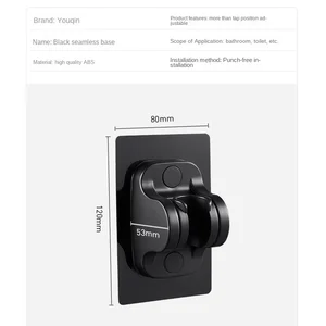 Người giữ đầu vòi hoa sen tự động được gắn trên thẻ tường cố định tấm cơ sở đến phụ kiện phòng tắm tại nhà 10 Bán hàng chính Acrylic Petisqueira - №4