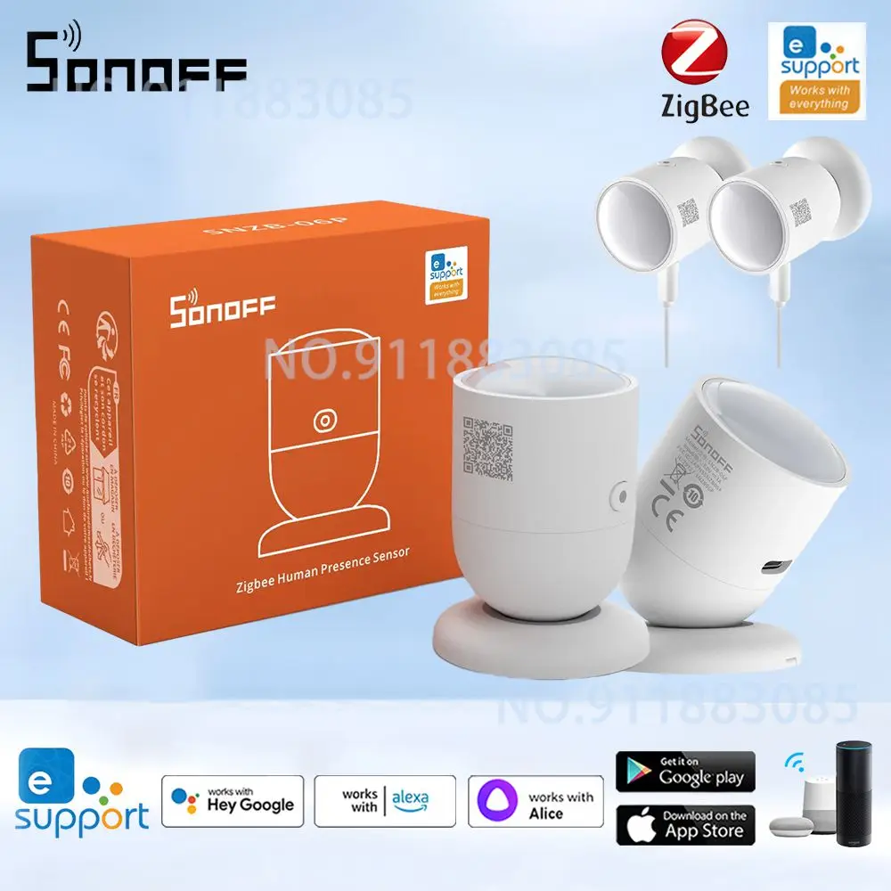 SONOFF Zigbee Human Presence Sensor SNZB-06P Microwave Radar Presence Detector Smart Scene ZBBridge-P EWeLink Alice Alexa Google